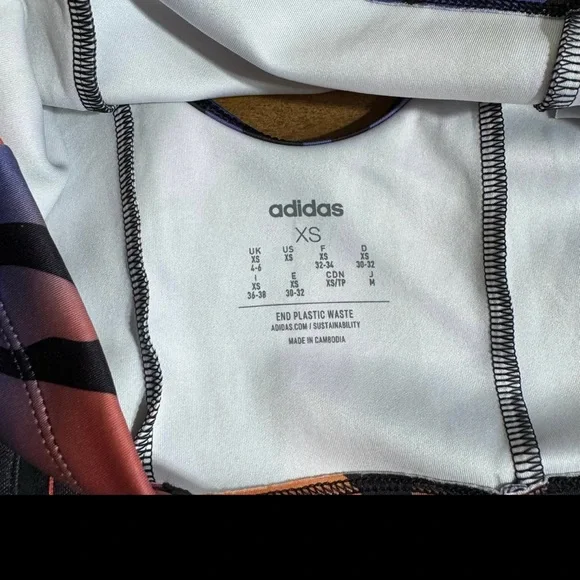 Adidas Tiger-Print Crop Top & Shorts